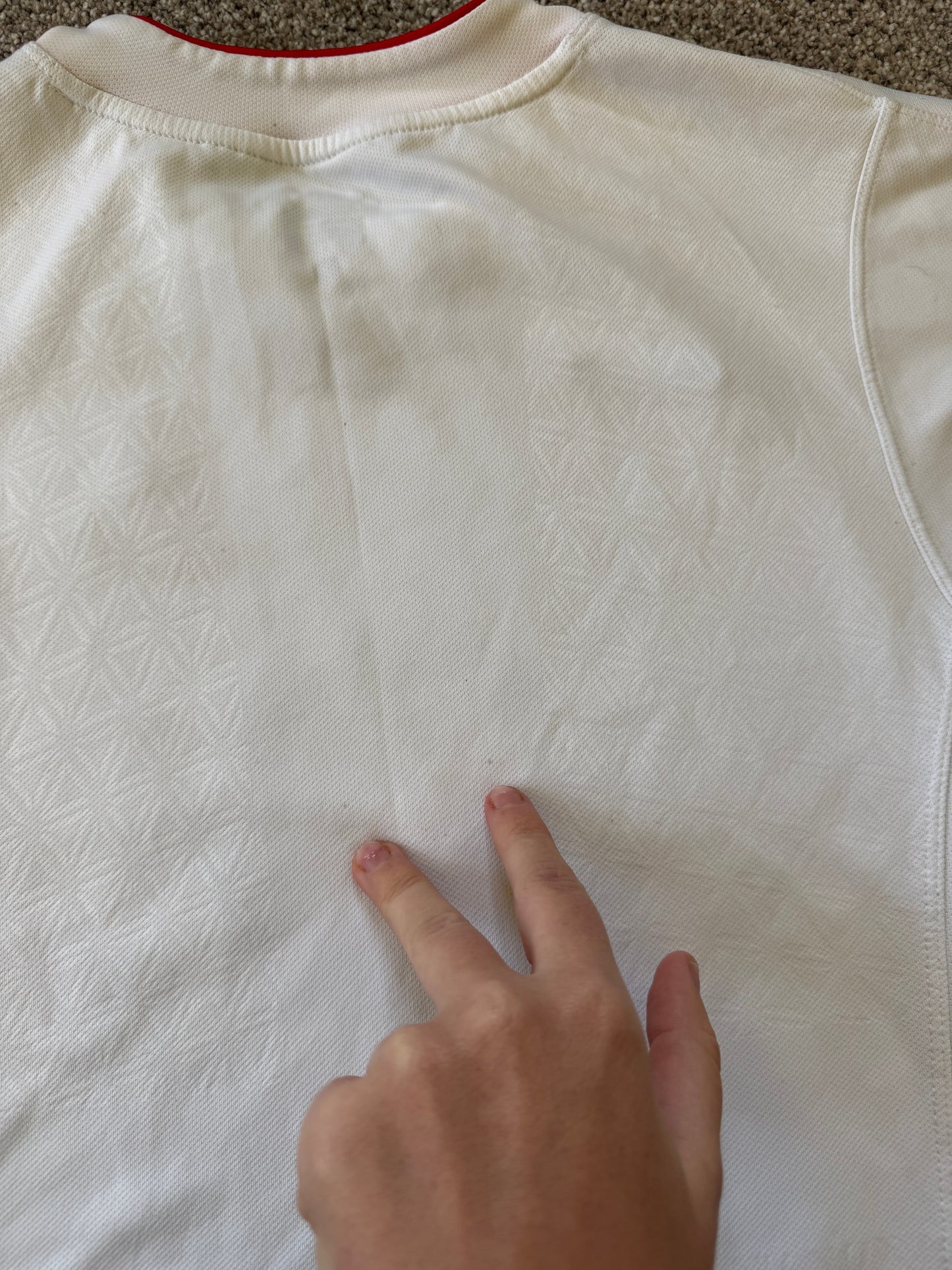 Small 2009 Nike White England Rugby Shirt