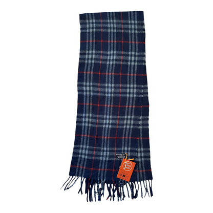 Burberry Navy Lambswool Scarf