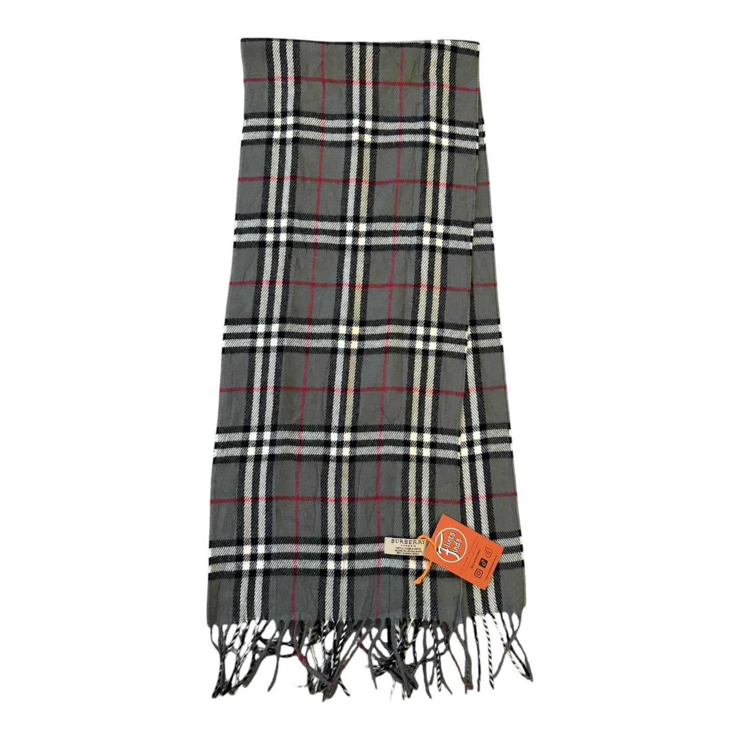 Burberry Grey Lambswool Scarf