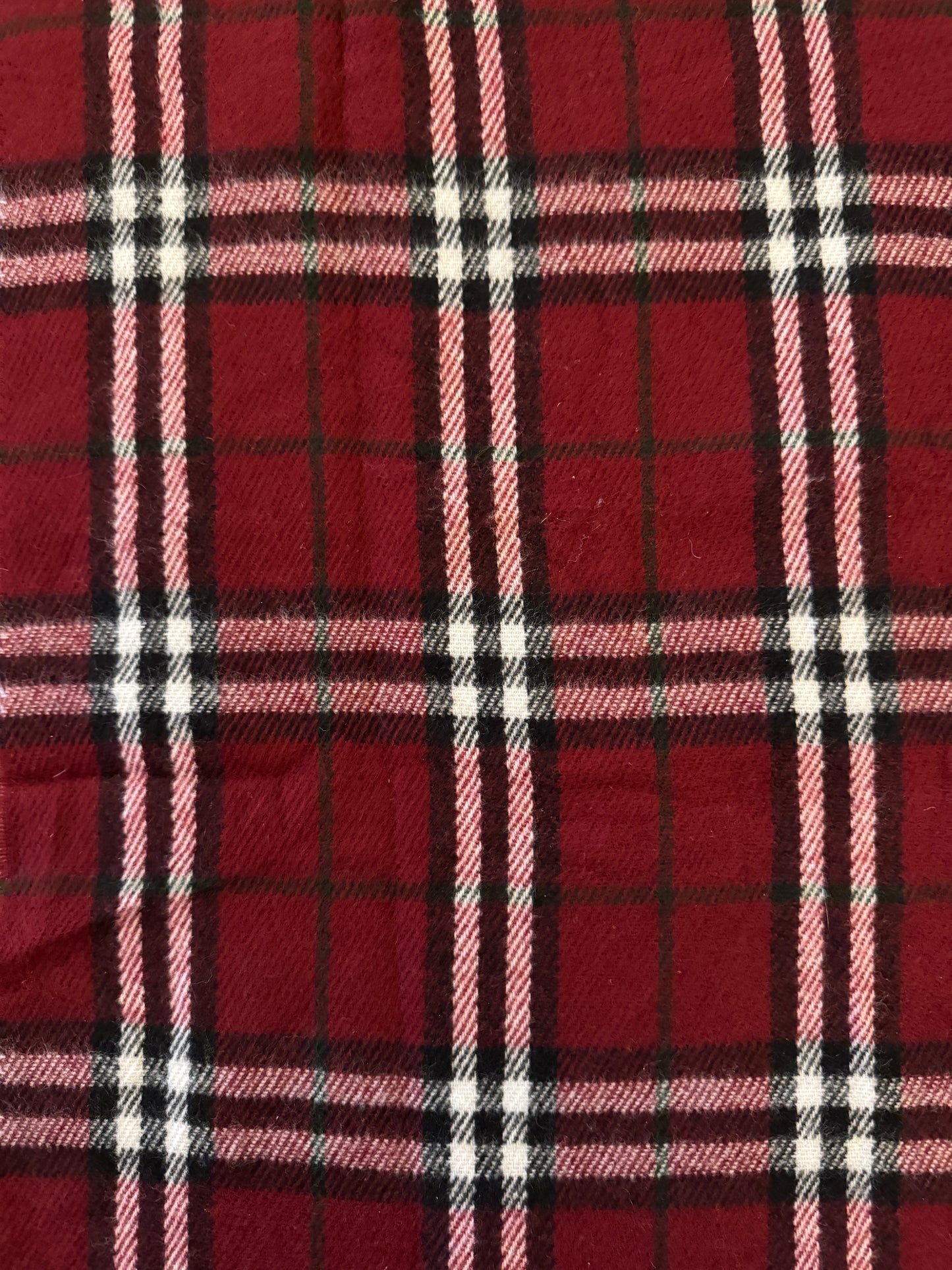 Burberry Red Lambswool Scarf