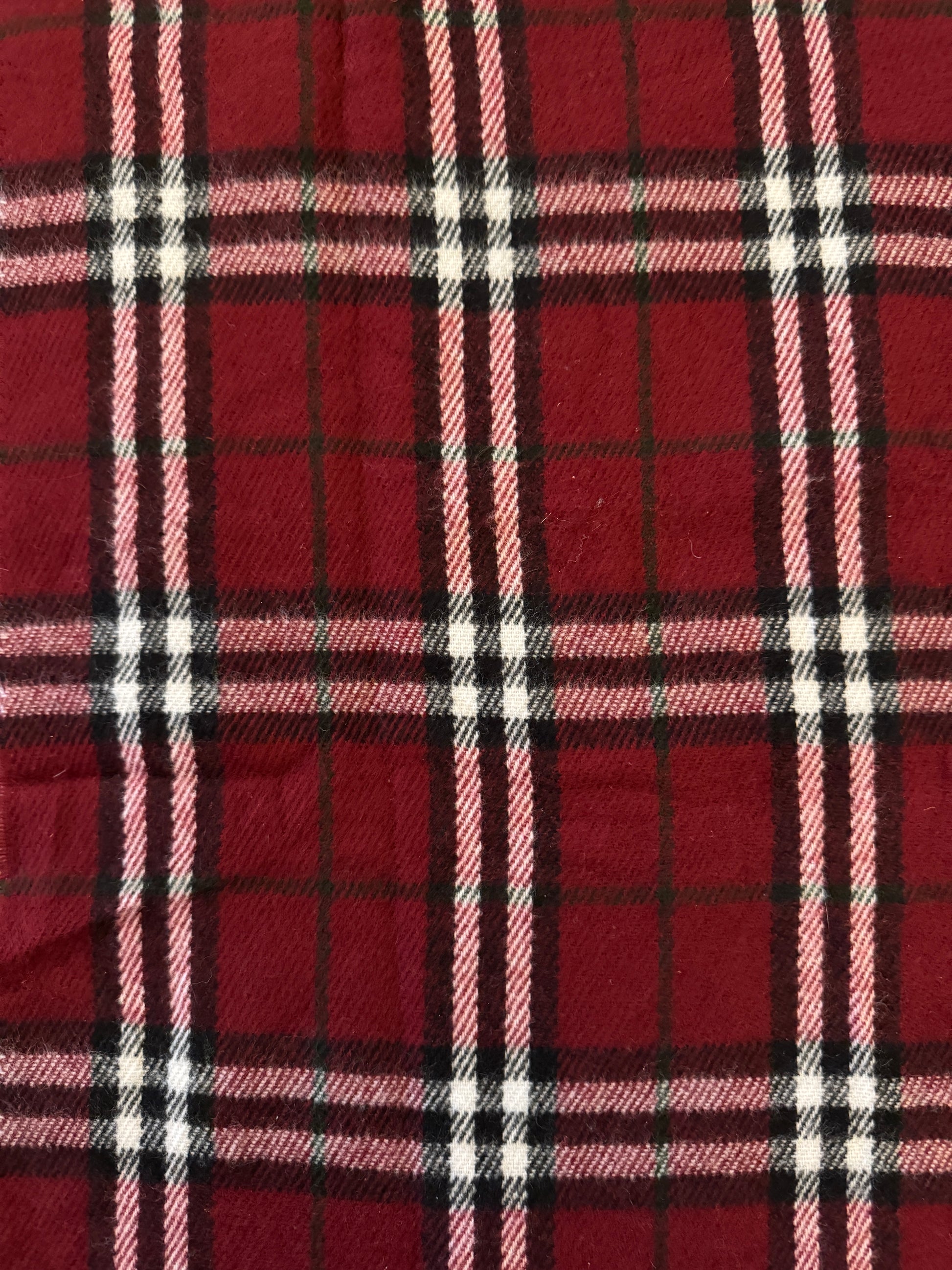Burberry Red Lambswool Scarf