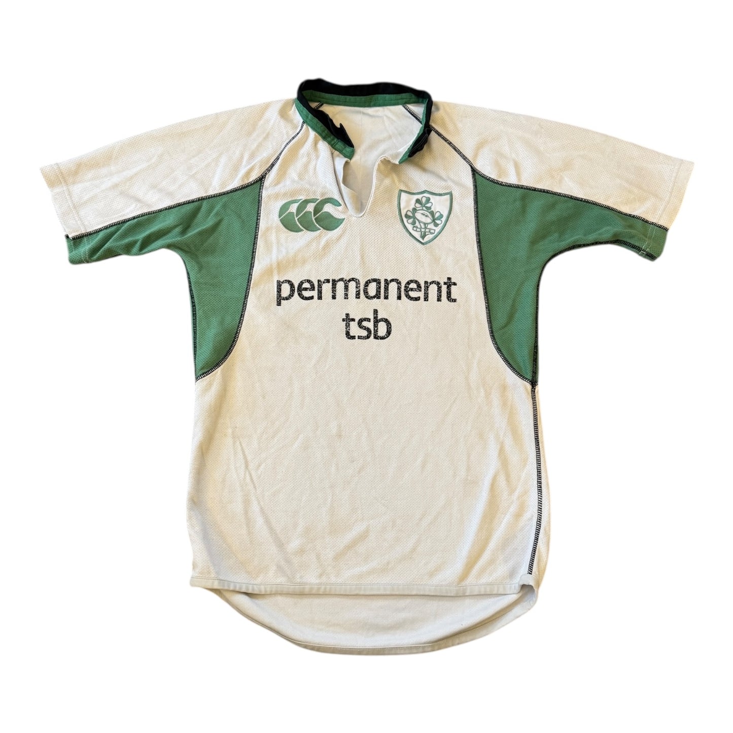 Small Canterbury White Ireland Rugby Shirt