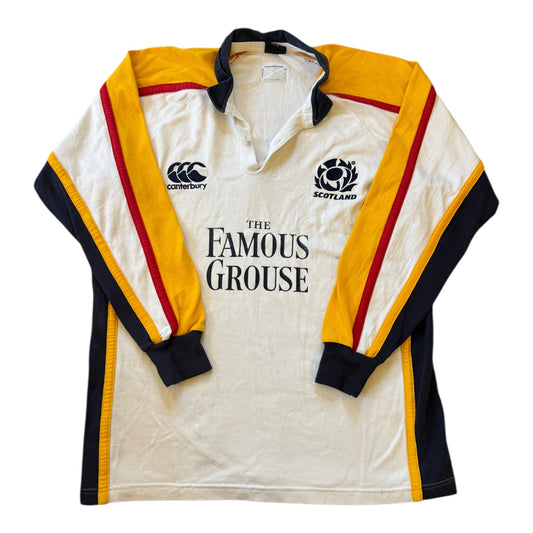Medium 06/07 Canterbury White Scotland Rugby Shirt