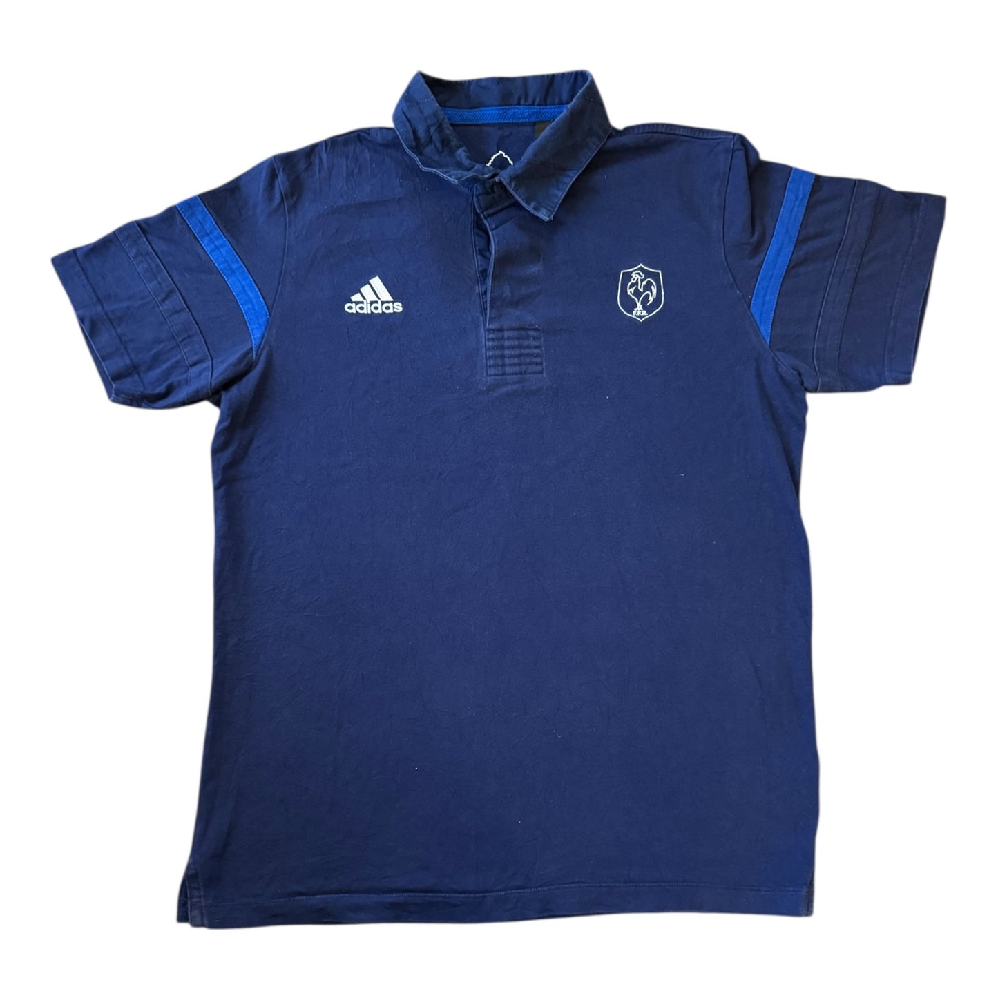 Large Adidas Navy France Rugby Polo