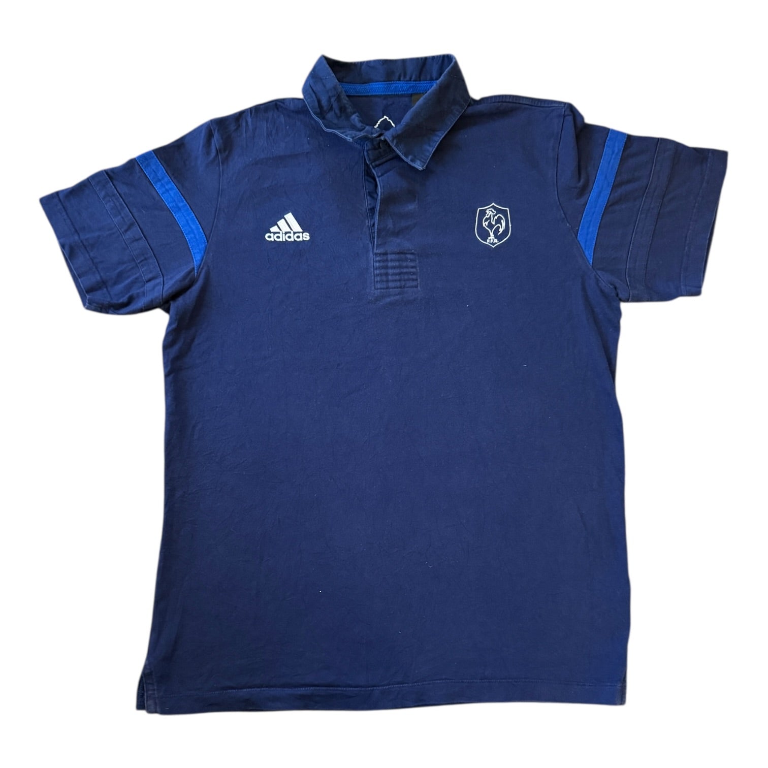 Large Adidas Navy France Rugby Polo