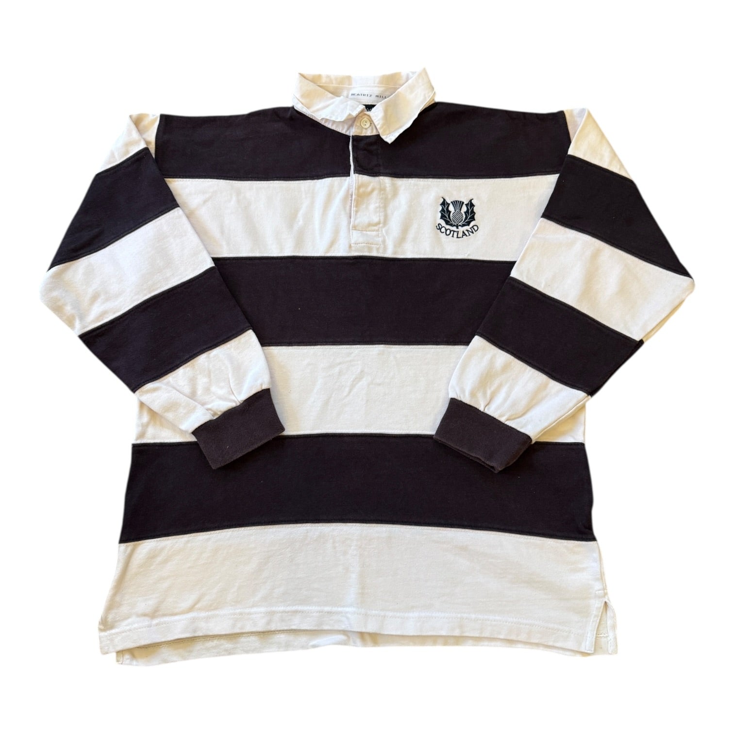Medium Scotland White Rugby Shirt
