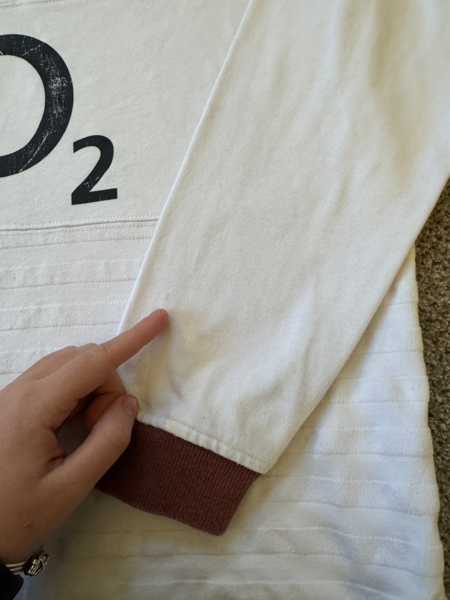 Medium Canterbury White England Rugby Shirt