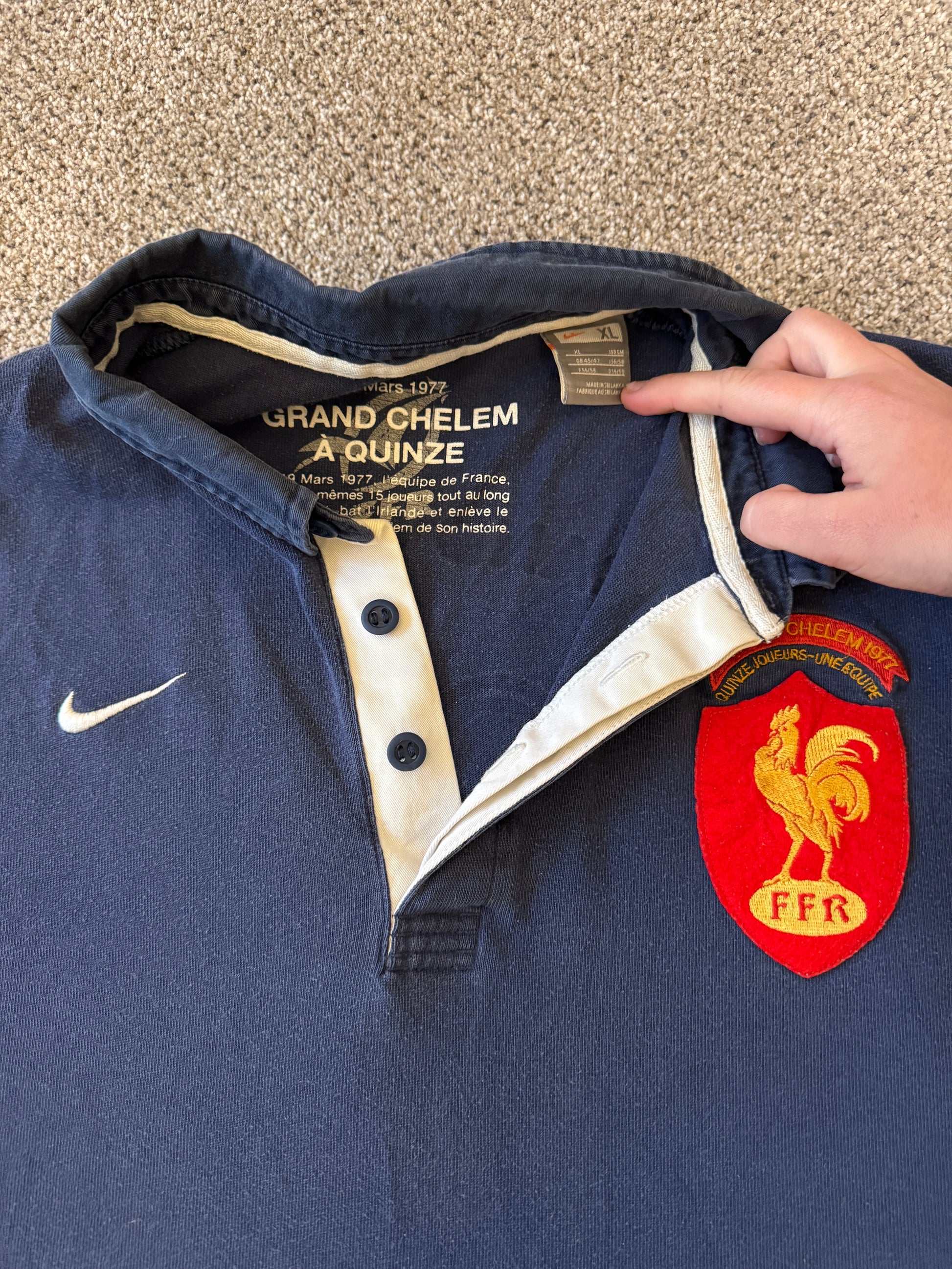 Extra large Nike Navy France Rugby Shirt