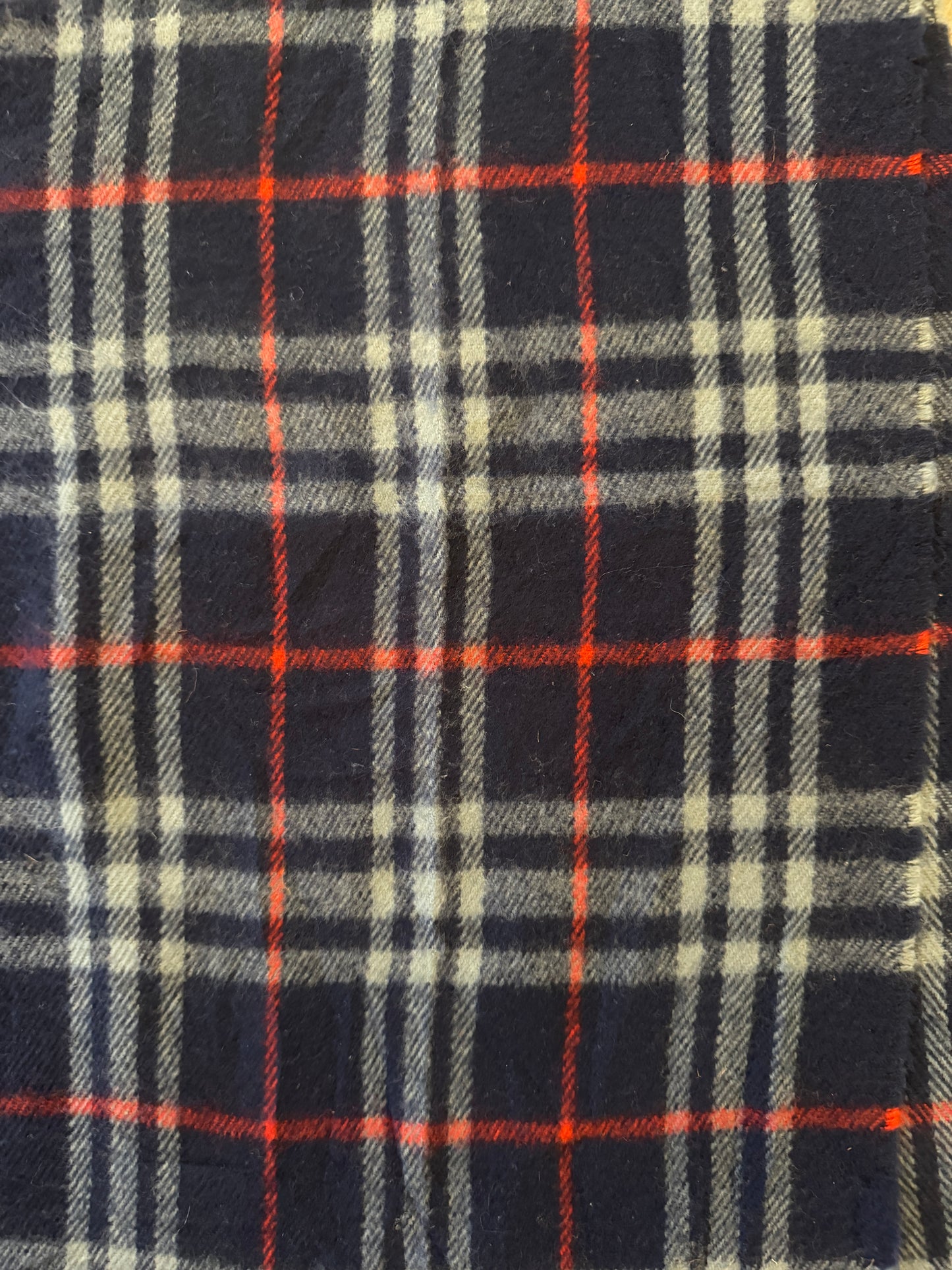 Burberry Navy Lambswool Scarf