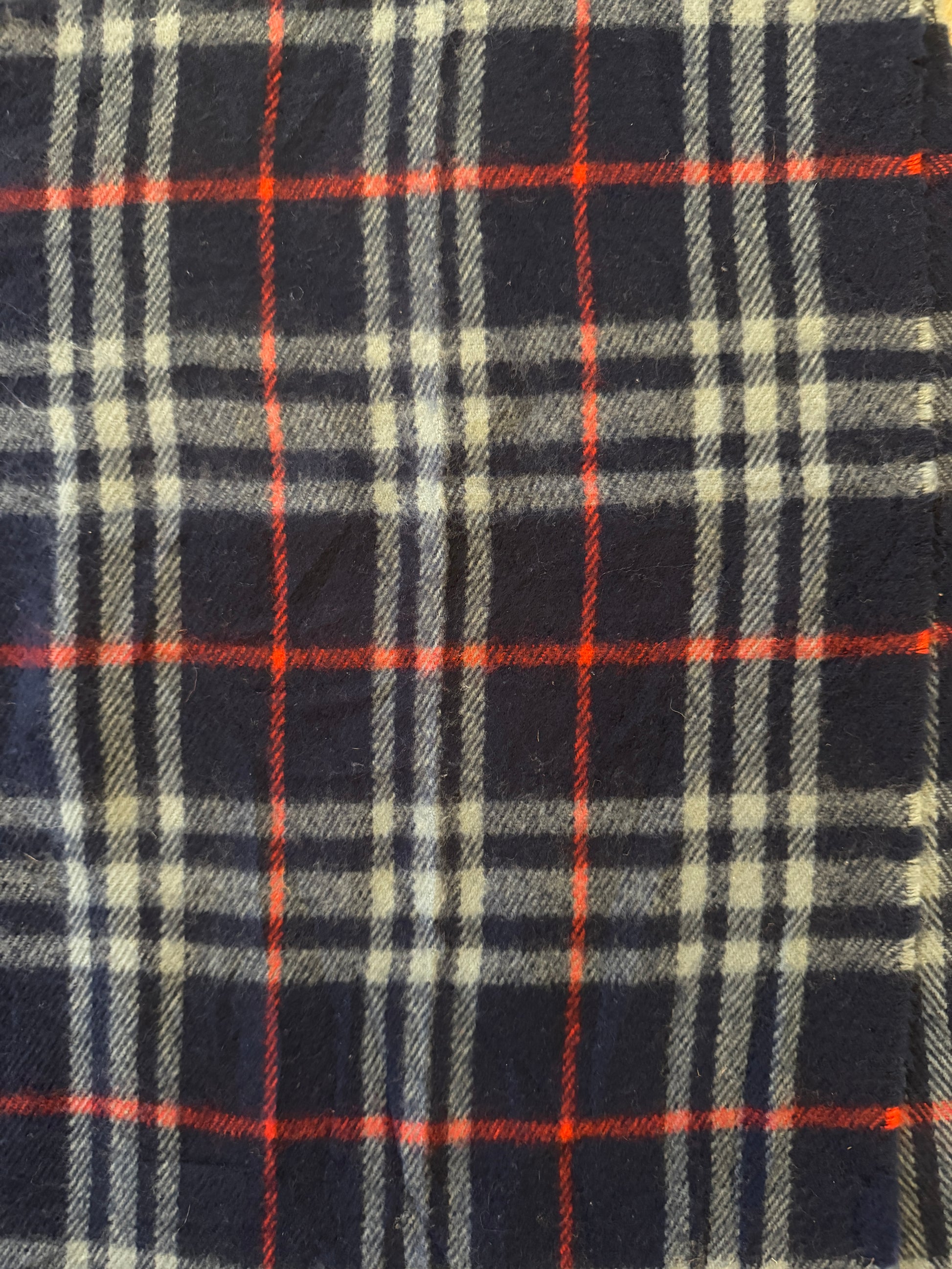 Burberry Navy Lambswool Scarf