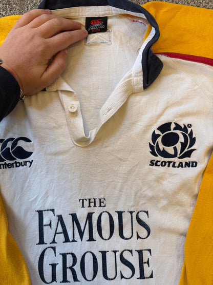 Medium 06/07 Canterbury White Scotland Rugby Shirt
