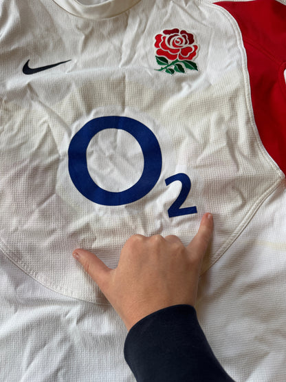 Extra large 2005/06 Nike England Player Issue White Rugby Shirt