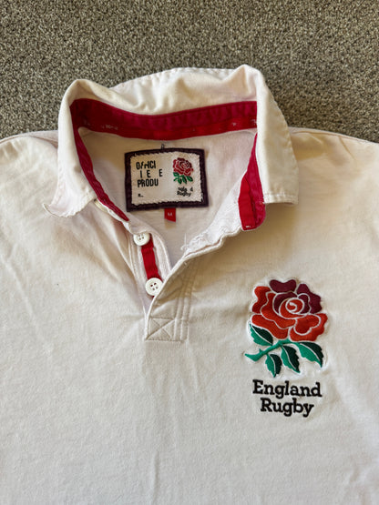 Medium England Rugby White Rugby Shirt