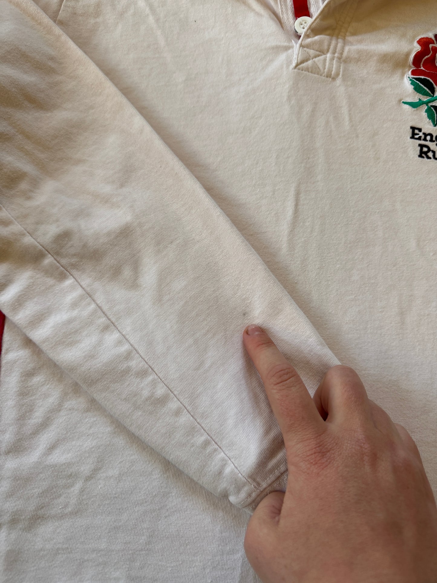 Medium England Rugby White Rugby Shirt
