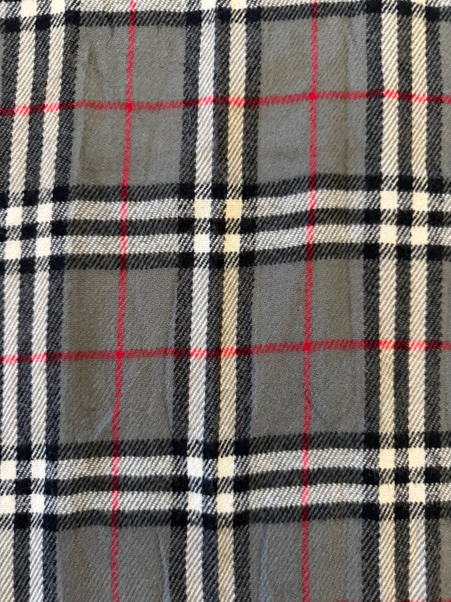 Burberry Grey Lambswool Scarf