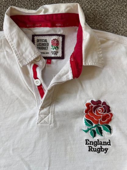 Extra large England Rugby White Rugby Shirt